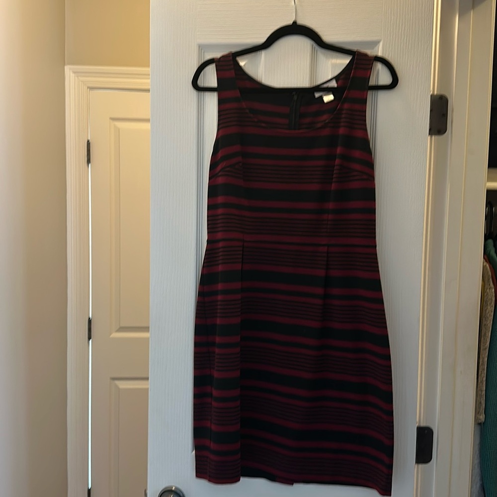 An Taylor loft round neck sleeveless knee length dress